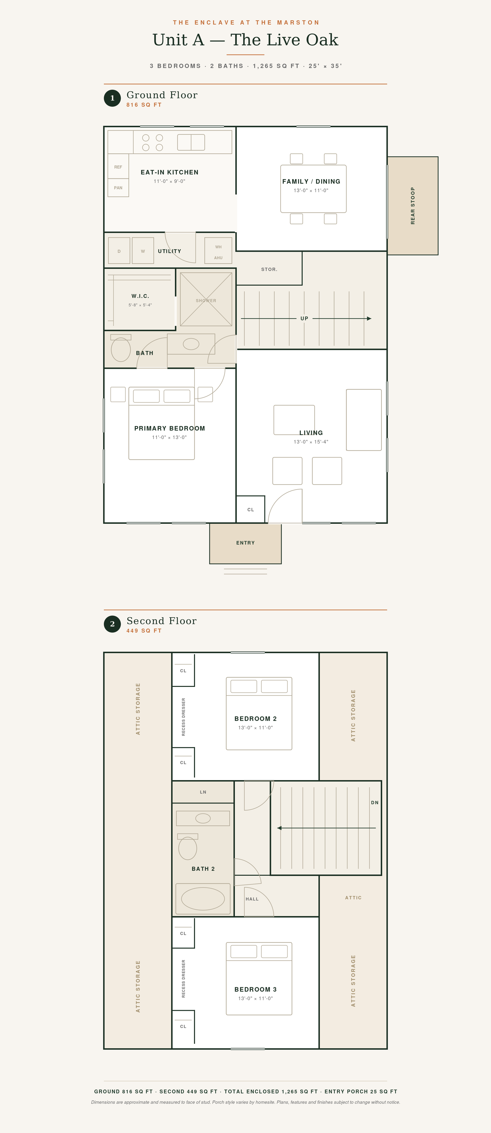 The Live Oak floor plan